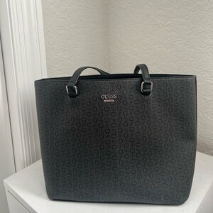 Guess Charcoal Monogram Tote